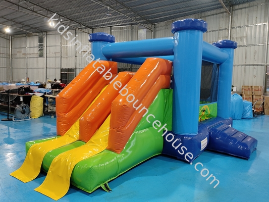 Hot Sale Rumah Bouncing Inflatable Dengan Slide Combo Kastil Bouncing Inflatable Dengan Dry Slide Untuk Anak-anak