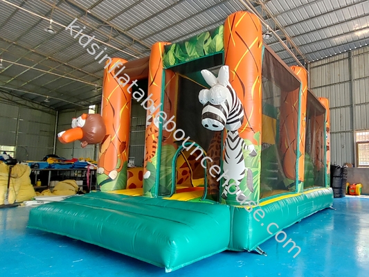 Disesuaikan Populer Kastil Inflatable Hewan Figur Inflatable Bouncer Rumah Dengan Slide Garing Jumping House Untuk Acara