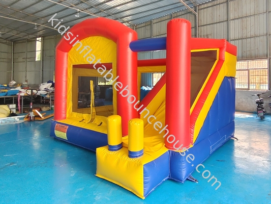 Rumah Lompatan Commercial Inflatable dengan Slide kering Lucu Kastil Inflatable