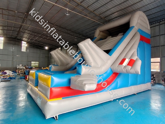 Commercial Inflatable Dry Slide Model Pesawat Double Slides Inflatable Castle Untuk Anak-anak Dan Dewasa