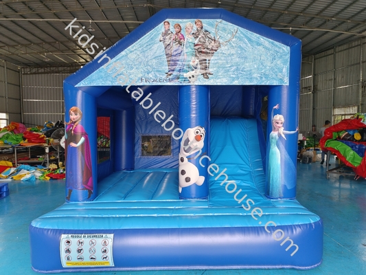 Hot Sale Commercial Inflatable Bounce House Dengan Slide The Frozen Princess Kombo Inflatable Kartun Untuk Anak-anak