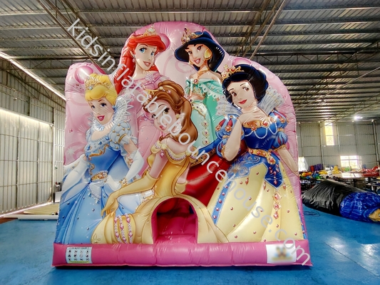 Pencetakan Digital Rumah Bouncing Inflatable Dengan Slide Disney Princess Inflatable Jumping Castle Untuk Anak-anak