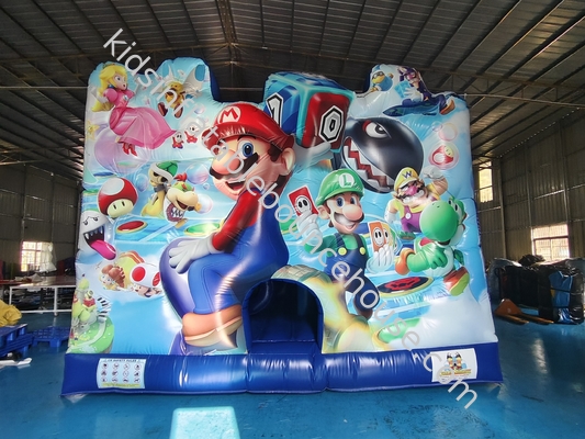 Pencetakan Digital Rumah Bouncing Inflatable Dengan Slide Super Mario Kastil Jumping Inflatable