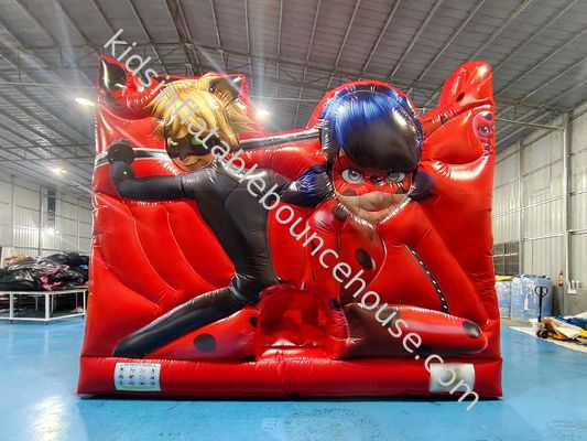Percetakan Digital Rumah Bouncing Inflatable Dengan Slide Miraculous Ladybug Inflatable Jumping Castle Untuk Anak-anak