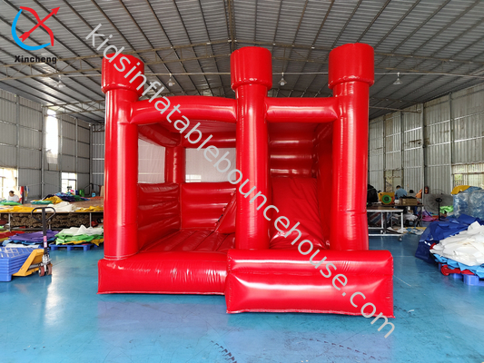 Customized Merah Wedding Bouncy House dengan Slide Inflatable Combo Untuk Partai