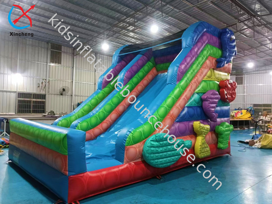 Komersial Slide Inflatable Ceker Warna Inflatable Dry Slides Outdoor