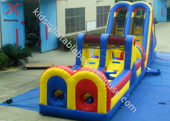 Customized Inflatable Obstacle Course Inflatable Bouncy Jumping Castle Dengan Slide