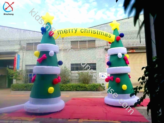 Disesuaikan 8OZ Kain Inflatable Iklan Christmas Arch Dengan Pencetakan Digital