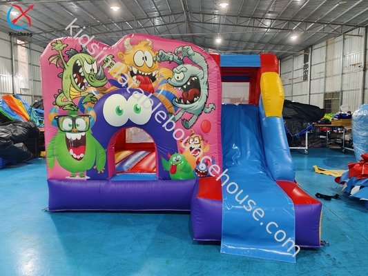 Commercial Inflatable Bug Bouncy House Dengan Slide Inflatable Inflatable Castle