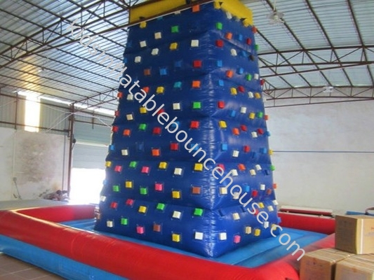 Pabrik Komersial Inflatable Rock Climbing Wall Fireproof PVC Tarpaulin Untuk Anak-anak