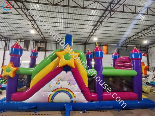 Produsen Rumah Bouncy Inflatable Dengan Slide Desain Baru Unicorn Inflatable Combo