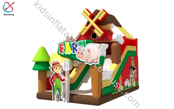 Pabrik Desain Baru Inflatable Slide Castle Farm Inflatable Dry Slides Untuk Anak-anak