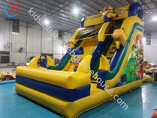 Komersial Minions Inflatable Slide Inflatable Dry Slides Outdoor