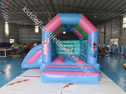 Lilo & Stitch Rumah Bouncy Commercial Inflatable dengan Slide Combo