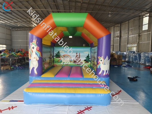 Komersial Inflatable Bounce House Warna Unicorn Inflatable Jumping Castle