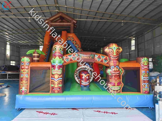 Rumah Bouncing Eksotik Inflatable Dengan Slide Internal Combo Jumping Castle