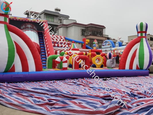Kota Hiburan Balon Sirkus Raksasa Kustom Rumah Balon Perosotan Kastil