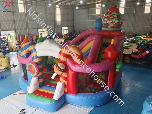 Pemasok Combos Inflatable Happy Easter Candy Tema Inflatable Bouncy House Kastil