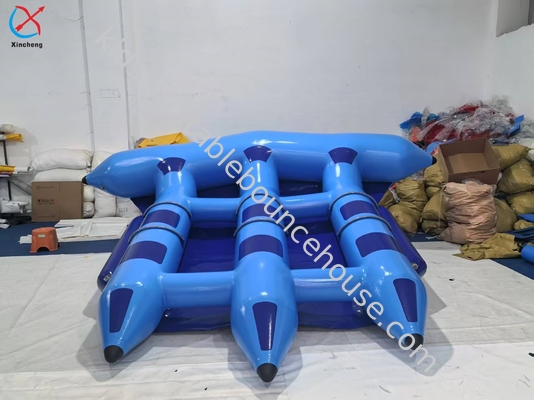 Pemasok Banana Boat Inflatable Towels Blue Flying Float Banana Water Games