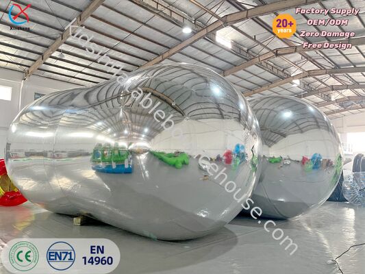 Produsen Giant Silver Inflatable Mirror Ball Shiny Inflatable Mirror Balloon