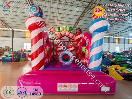 Produsen Rumah Bouncing Inflatable Candy Rumah Bouncing Inflatable Jumping untuk Anak-anak