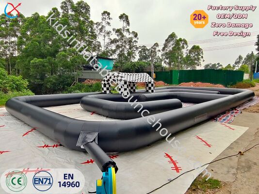 Jalur balap Go-Kart Hitam Komersial yang bisa diembun dengan busur berkarat untuk acara