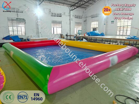 ODM/OEM Kolam renang air berwarna-warni PVC yang dapat dipanaskan Kolam renang luar ruangan besar
