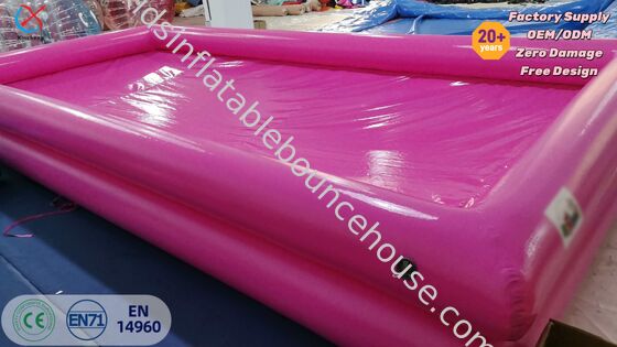 Komersial Pink Single-Layer Inflatable Pool Disesuaikan Warna & Ukuran untuk Partai