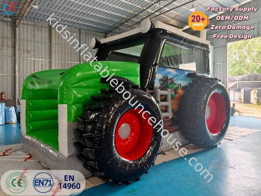 Traktor Custom Commercial berbentuk rumah bounce kembung bertema pertanian untuk anak-anak