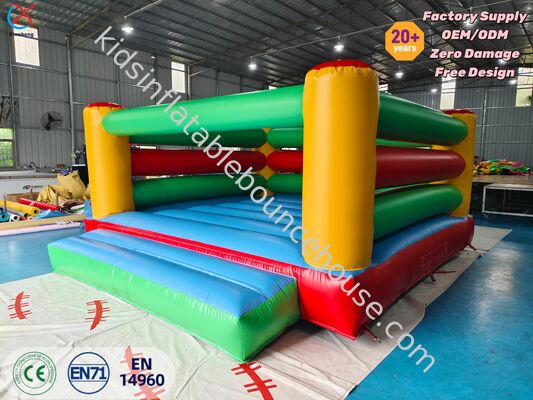 Multicolor Inflatable Bouncy Castle Heavy-Duty PVC Commercial-Grade Untuk Sewa