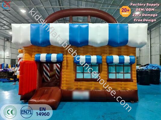 Toko Gunting bertema Rumah Bouncing Inflatable Commercial Bouncy Castle untuk Anak-anak