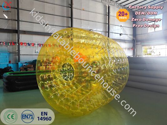 Bola Zorb Tiup Kustom PVC Transparan Bola Hamster Manusia untuk Dewasa Luar Ruangan
